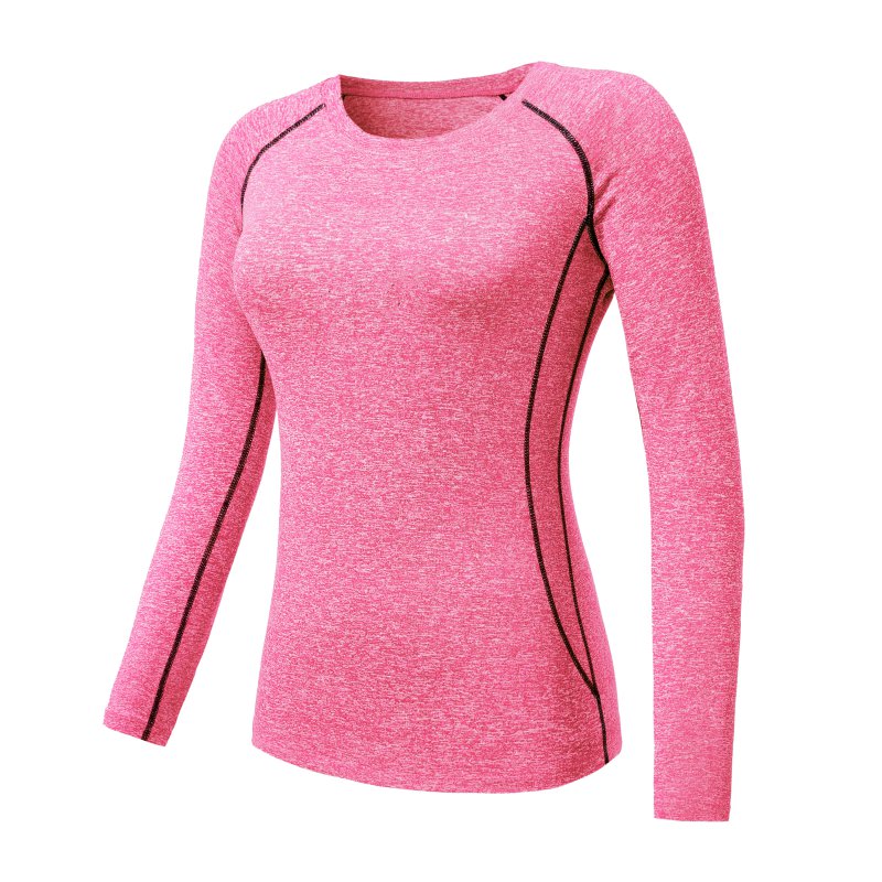 Women Athletic Sports Compression TShirts Long Sleeve Gym Jogging Tee